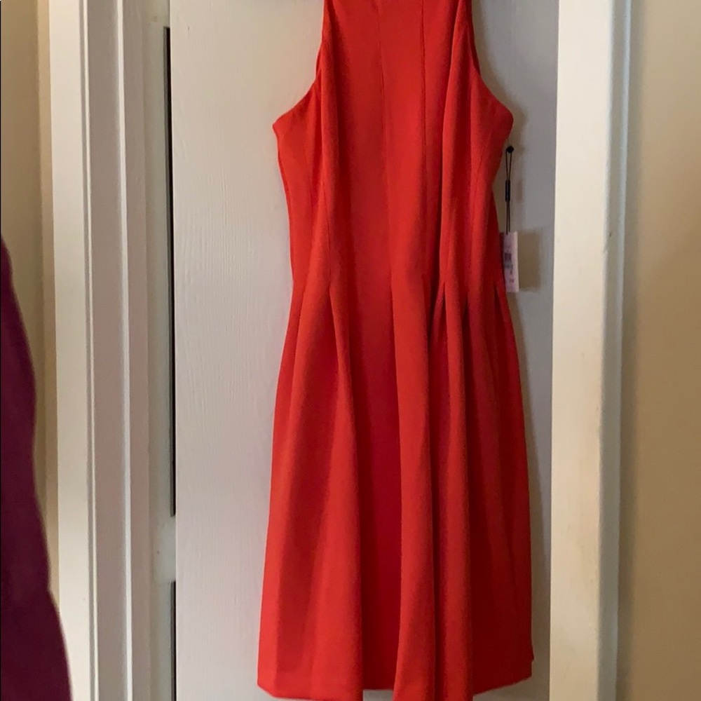 🛍👗Brand New Calvin Klein Coral Red Dress! Hot💥